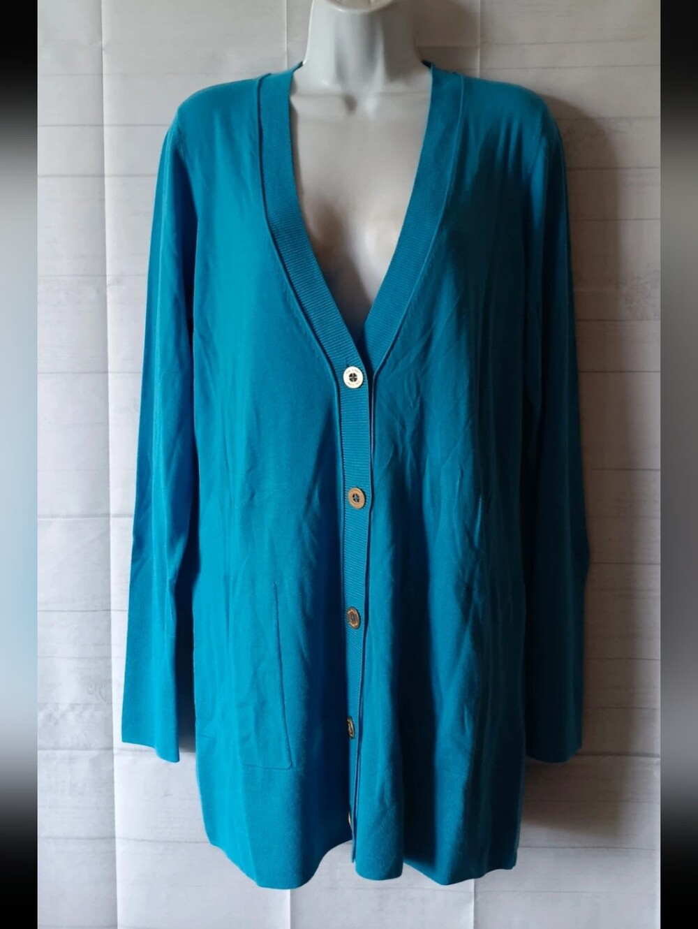 Lilly Pulitzer Blue Cotton Blend Heidi Cardigan Sweater